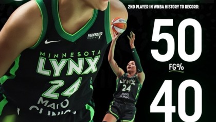 山猫队球星科利尔场均20+跻身180俱乐部 创WNBA历史新纪录